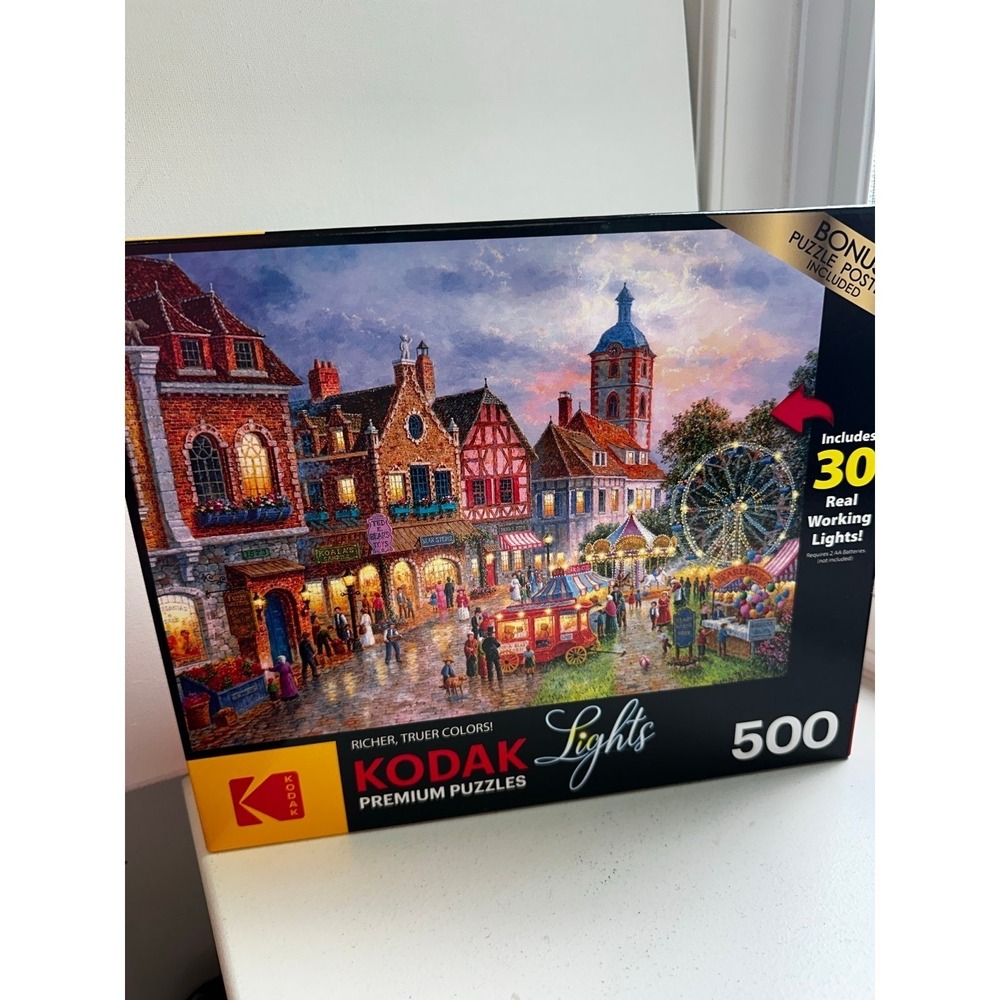 Kodak Beary Patch Park Premium 500pc Lighted Jigsaw Puzzle by Dennis Lewan